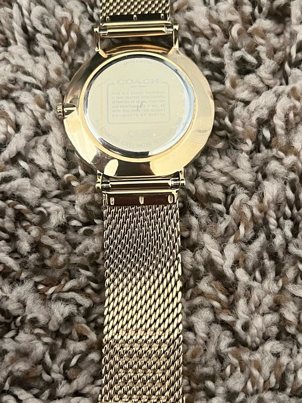 Men’s COACH Elliot Slim Gold Mesh Bracelet Watch